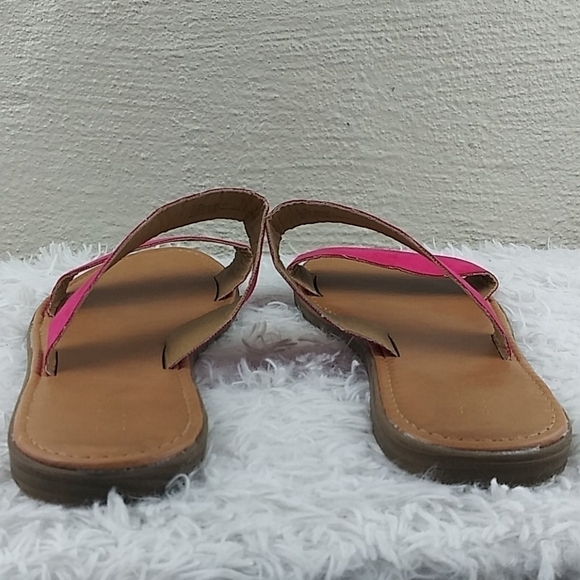 Rohb By Joyce Azria Casablanca Pink Fabric  Two Strap Open Toe Slide Sandal Shoe - Picture 5 of 12